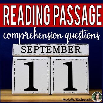 Preview of September 11th (9/11) Close Reading Passage & Comprehension Questions