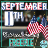 September 11 Close Read and Rhetorical Analysis Free Activity