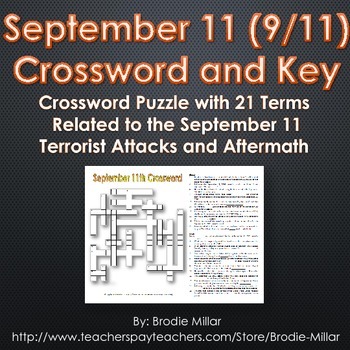 September 11 Crossword Puzzle and Key (21 Terms and Clues) by History