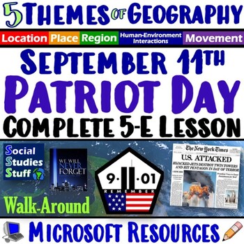 Preview of September 11 Patriot Day 5-E Lesson | Five Themes of Geography 911 | Microsoft