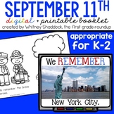September 11 Patriot Day Booklet for First Grade 9 11 Discussions