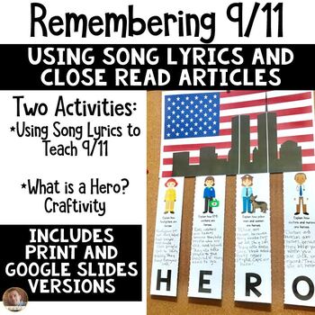 Preview of September 11 - Patriots' Day & Hero - 9/11 Reading Lesson & Activities