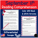 September 11 Reading Comprehension Passages Worksheets Pat