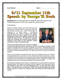 September 11 - Speech Analysis by George W. Bush - Questio