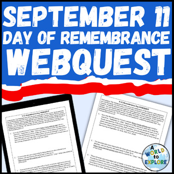 Preview of September 11 or 9/11 Patriot Day Activity WEBQUEST
