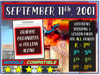 Preview of (9/11) September 11th: engaging 35-slide PPT (stats, images, videos, handouts)