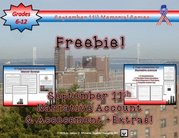 Preview of September 11th 9/11 Narrative Account and Assessment FREEBIE