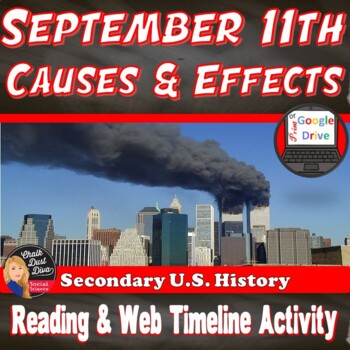 Preview of September 11th | 911 | Reading & Interactive Timeline Activity |Print & Digital