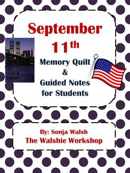 Preview of September 11th Guided Notes & Activity for Grades 2,3,4 (The Walshie Workshop)