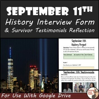 Preview of September 11th Oral History Project and Survivor Testimonials Reflection