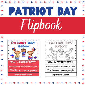 Preview of September 11th Patriot Day Flip Book Activity
