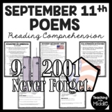 September 11th Poems Reading Comprehension Worksheet & Ext