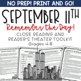 September 11th Reader's Theater and Close Reading Toolkit 
