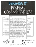 September 11th Reading Comprehension