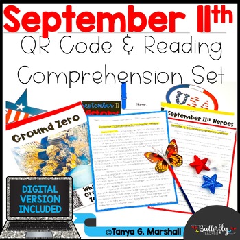 Preview of September 11th Reading Comprehension | 9/11 Patriot's Day Reading & Writing Set