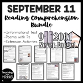 September 11th Reading Comprehension Worksheet Bundle Sept