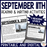 September 11th Reading Comprehension & Writing Activities 