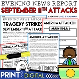 September 11th Reading Passage Evening News Report and Activities