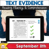 September 11th Text Evidence Reading Activities | Boom Cards™