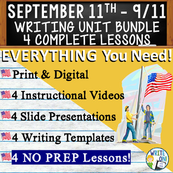 Preview of September 11th Writing Prompts, September 11th Activities, 9/11 Worksheets