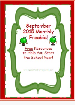 Preview of September 2015 Freebie for 1st and 2nd Grade!