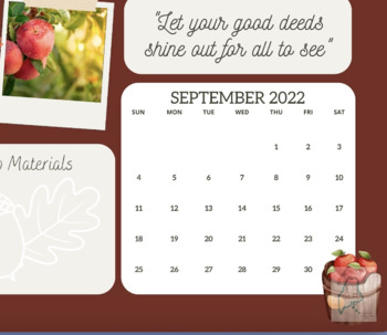 Preview of September 2022 Desktop Background (with calendar!)