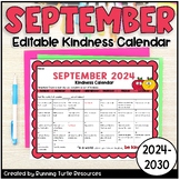 September Calendar 2024-2030 Editable Random Acts of Kindn