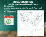 September 21 - International Day of Peace - Huge coloring
