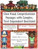 September 5th Common Core Close Read with Text Dependent C