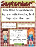 September 8th(V1) Common Core Close Read Passages Text Dep