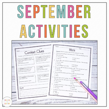 Preview of September Activities and Worksheets | Packet for Fast Finishers
