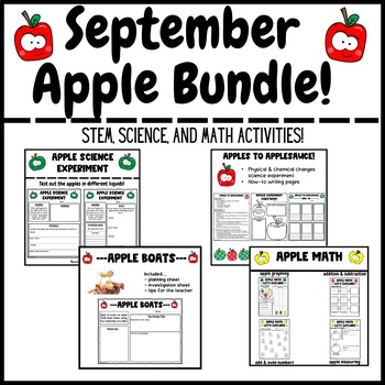 Preview of September Apple Bundle! | Science, Math and STEM Projects