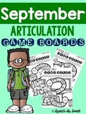 September Articulation Game Boards