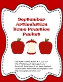 September Articulation Home Practice Packet
