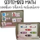 September Back to School Cookie Sheet Math Activities Centers