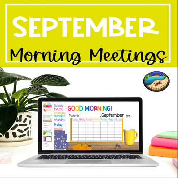 Preview of September Back to School Digital Morning Messages for First Grade