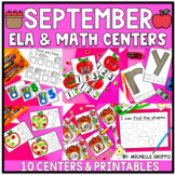 September Back to School Math and Literacy Centers Kinderg