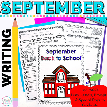 Preview of September | Back to School Writing Journal Prompts for First and Second Grade