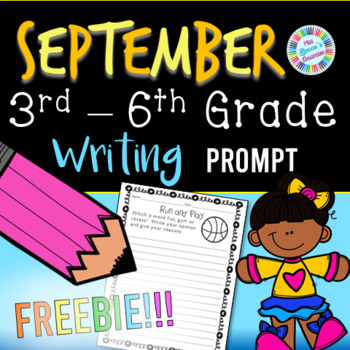 Preview of September / Back-to-School Writing Prompt FREEBIE for 3rd Grade to 6th Grade