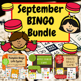 September Bingo Bundle Fall Activities for Kinder, PreK, P