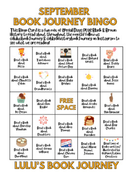 Preview of September Book Journey BINGO!
