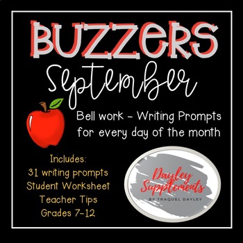 Preview of Bell Work SEPTEMBER Buzzers