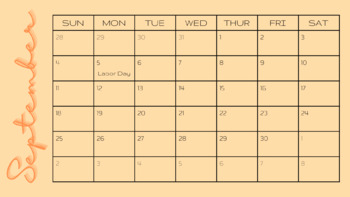 Preview of September Calendar