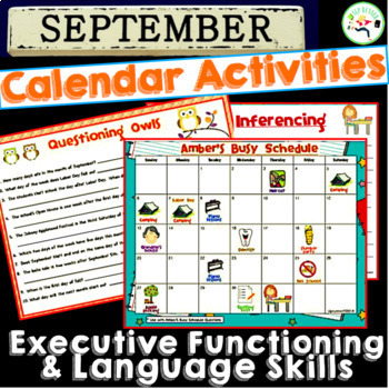 September Calendar Activities for Language by SLP Runner | TpT