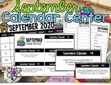 September Calendar Center Task Cards