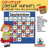 September Calendar Number Cards | Math Activities |Calendar Math