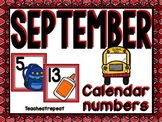 September Calendar Numbers