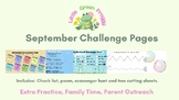 September Challenge Pages, Homework, Parent Outreach, Mont