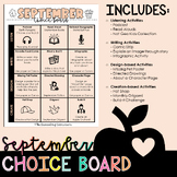 September Choice Board {Digital Product} Fall Themed