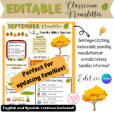 September Classroom Newsletter - Canva Template - Fully Editable